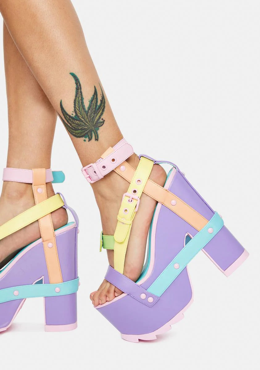 Pastel Nightcall Platform Heels