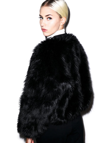 Sharon Faux Fur Bomber Jacket