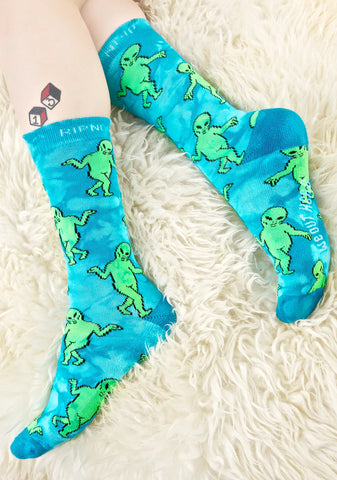 Alien Dance Party Socks