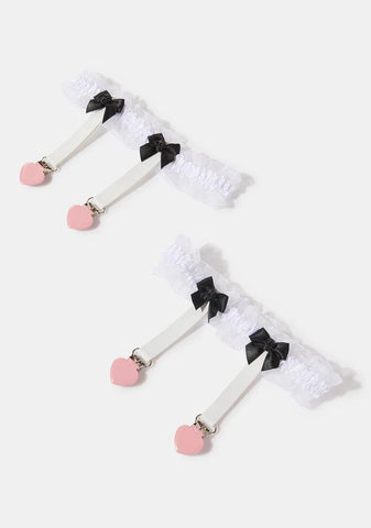 Let The Love Come Bow Garters