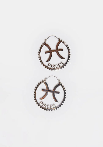 Reppin' Pisces Hoop Earrings
