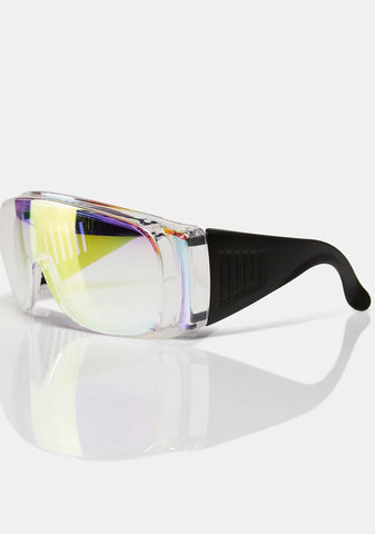 Yellow Electric Feel Iridescent Sunglasses