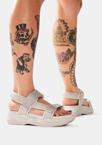 Steel Lori Leather Platform Sandals