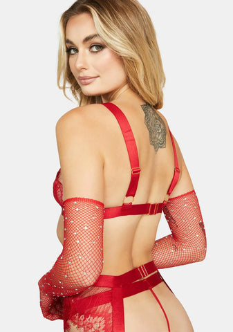 Janet Lace Three Piece Lingerie Set