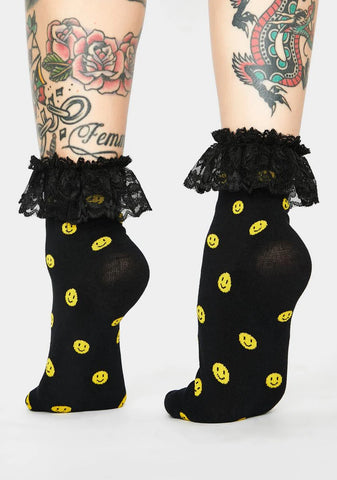 I'm Cheesin' Ruffle Socks