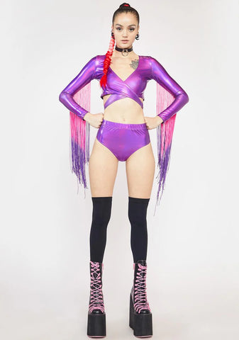 Fairy Euphoric Element Fringe Wrap Top