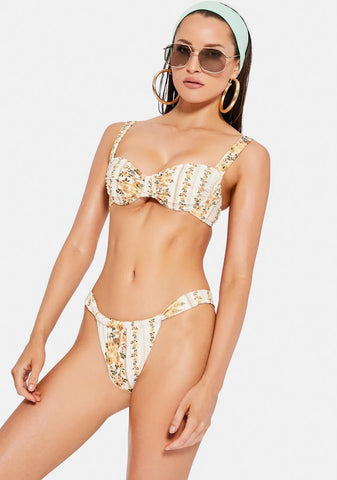 Peggy Floral Bandeau Bikini Set