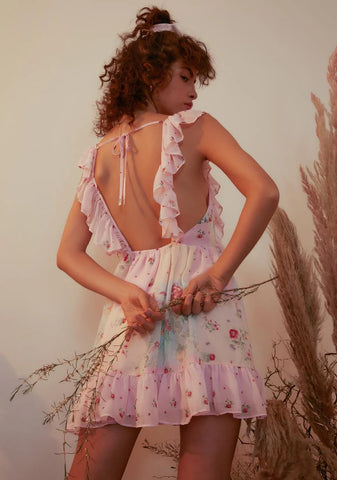 Pat A Cake Ruffle Chiffon Dress