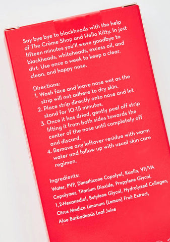 Hello Kitty Bye Bye Blackhead Nose Strips