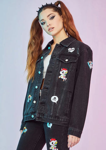 Halfway To Heaven Patched Denim Jacket