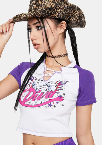 Debut Your Diva Crop Tee