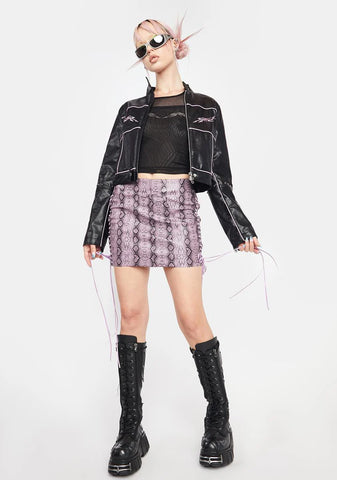 Opinion's Everything Snake Mini Skirt