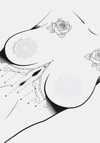 Reflective Spider Web Pasties