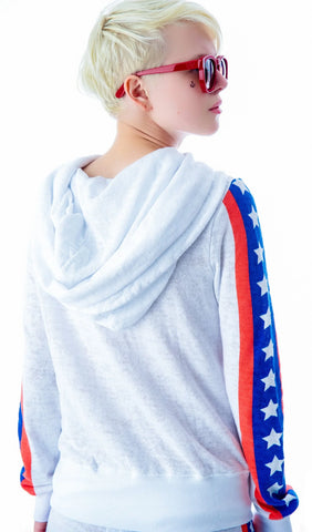 Let's Race Track Jacket - White