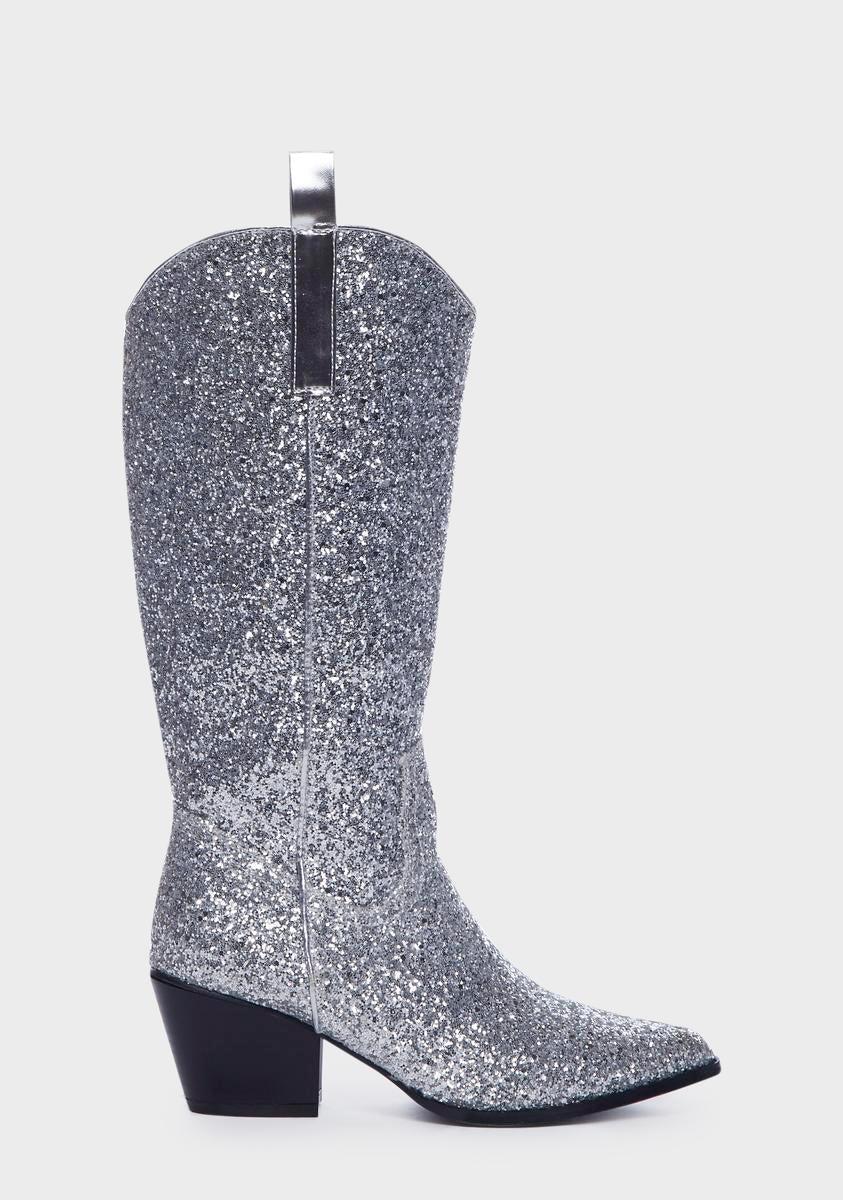 Silver Venicee Cowboy Boots