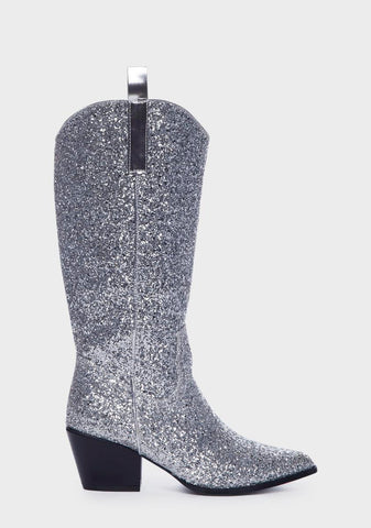 Silver Venicee Cowboy Boots