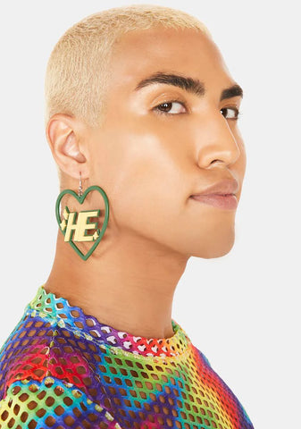He Him Pronouns Earrings