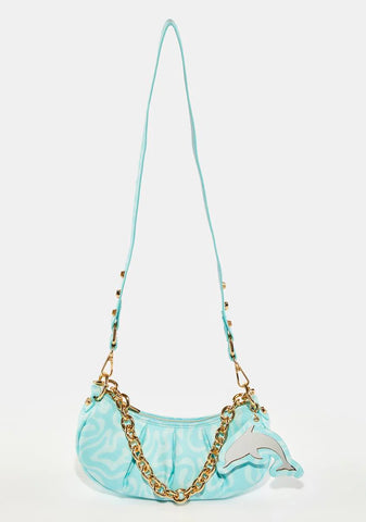 Denver Dolphin Swirl Shoulder Bag