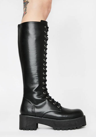Viral Violation Knee High Boots