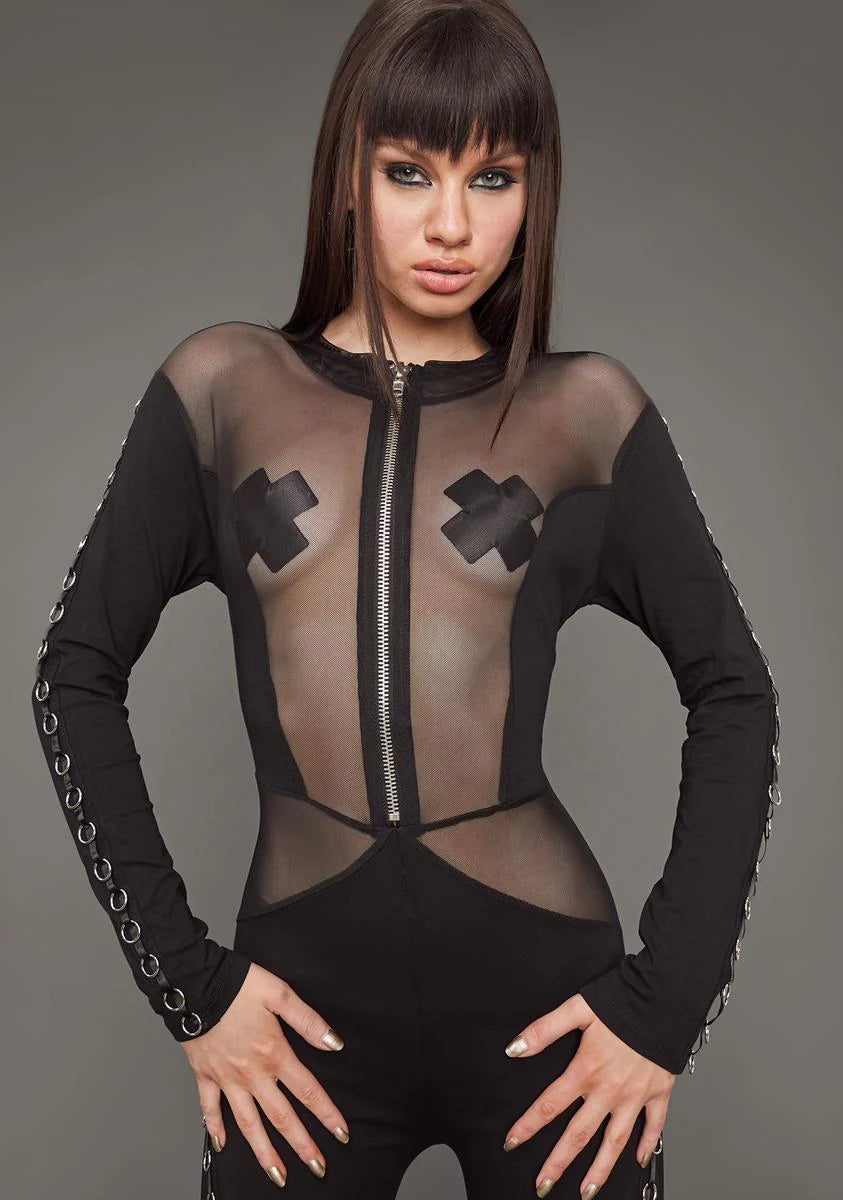 Rude Temptations Mesh Jumpsuit