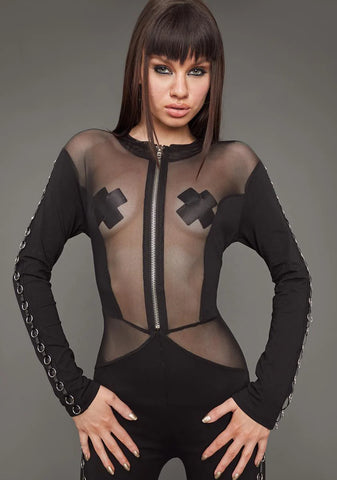 Rude Temptations Mesh Jumpsuit