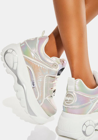 Rainbow Metallic Classic Low Platform Sneakers