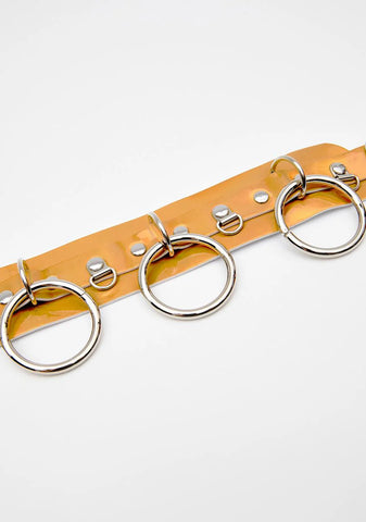 Honey Grip On Reality Metallic Leash Choker