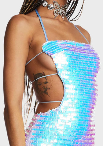 Aqua High Hopes Sequin Mini Dress