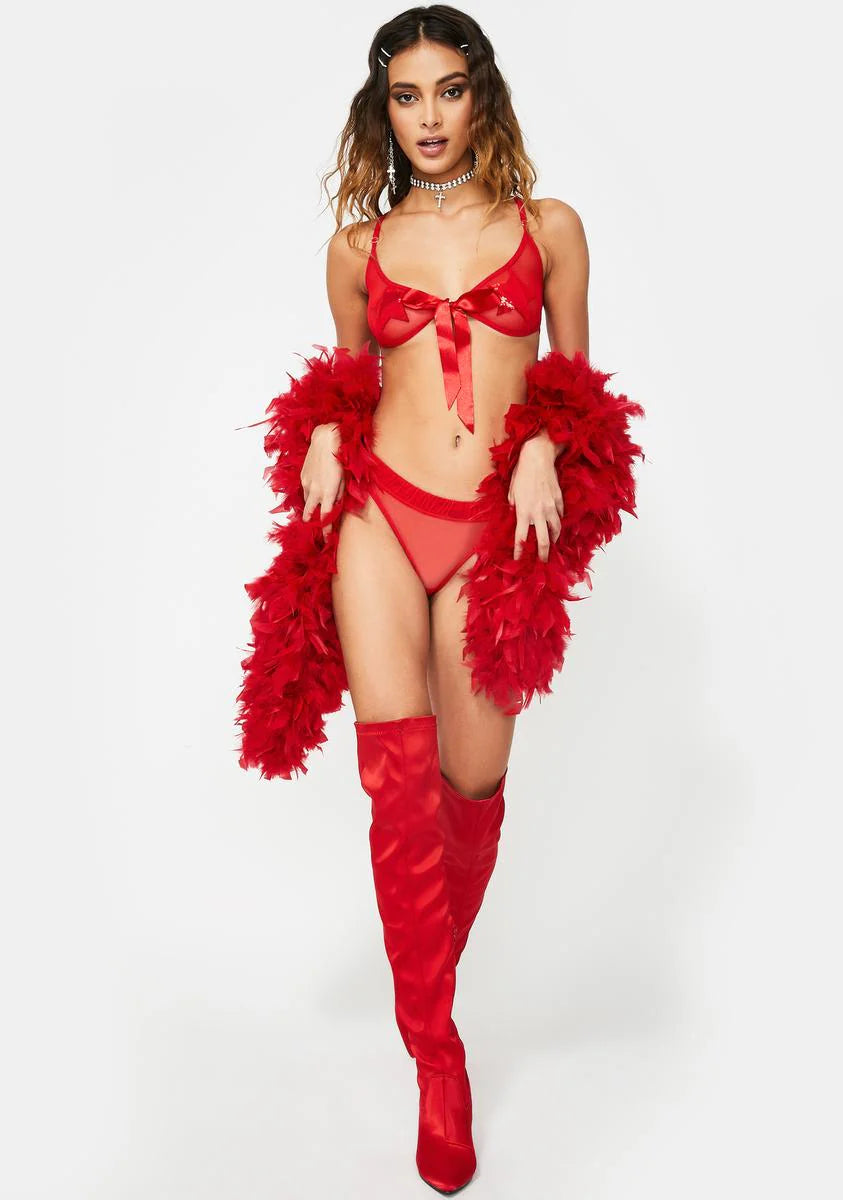 Fireside Seduction Sheer Set