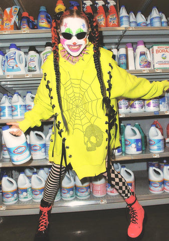 Deadly Hearts N Hellions Lace-Up Hoodie