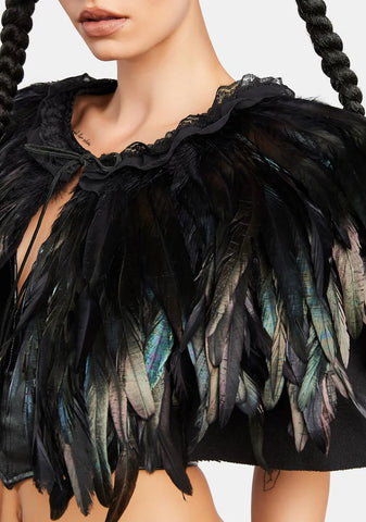 Transylvanian Hunger Gothic Feather Shawl