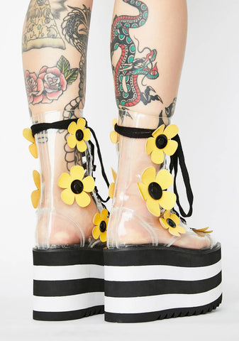 Wildflower Wonderland Clear Boots