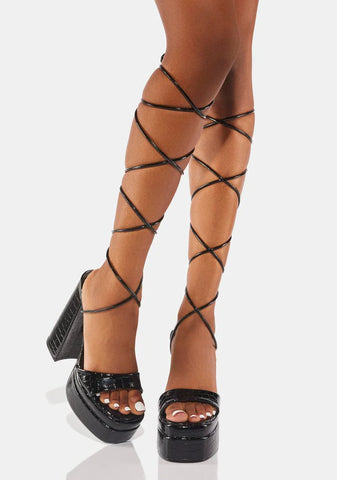 Robin Lace-Up Platform Heels