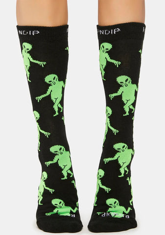 Alien Dance Party Crew Socks