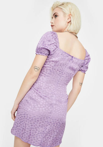 Ditsy Rose Lavender Lonma Mini Dress