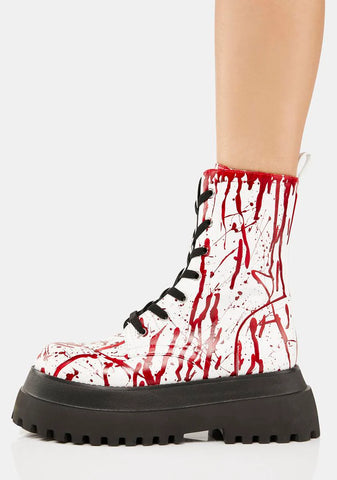 Scream Queen Combat Boots