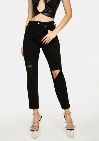 Always Overthinking Distressed Jeans