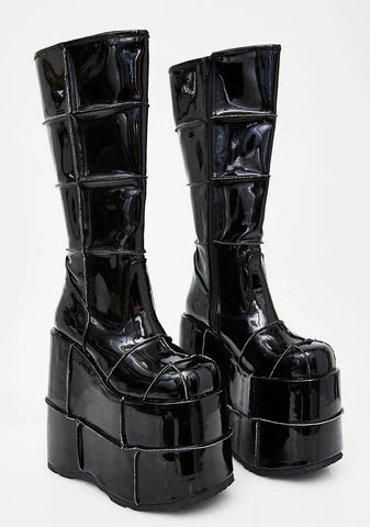 Stack-301 Unisex Platform Knee High Boots
