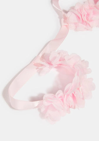 Pink Daisy Tye Cuffs