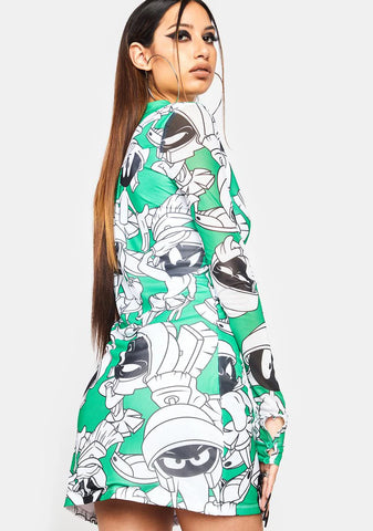 No Earthlings Allowed Mini Dress