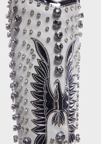 Upbeat Cowboy Boots - White