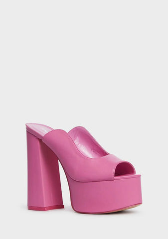 Pink Walt Platform Heels