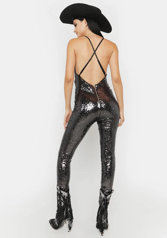 Here For It Sequin Jumpsuit