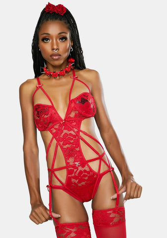 Baby It's Cold Outside Teddy Garter Set