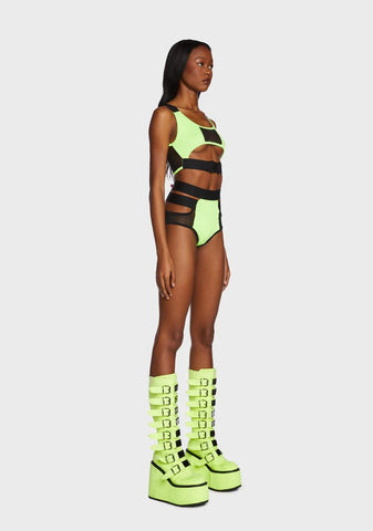 To The Brink Mesh Set - Neon Green