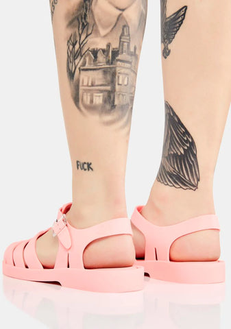 Light Pink Possession Jelly Sandals