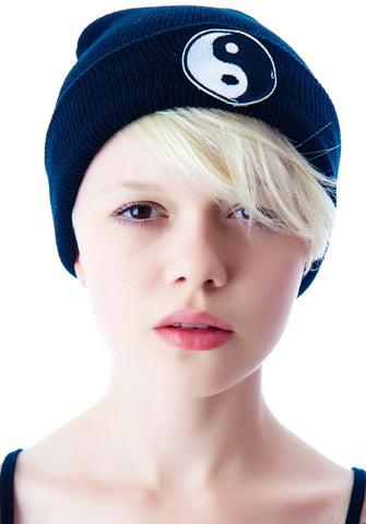 Yin Yang Beanie - Black