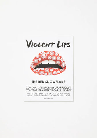 Red Snowflake Lip Applique