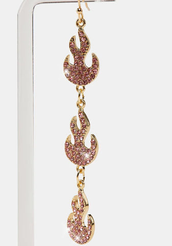 Fan The Flames Drop Earrings