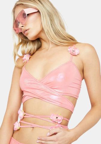Blooming Fairytale Meadow Wrap Top